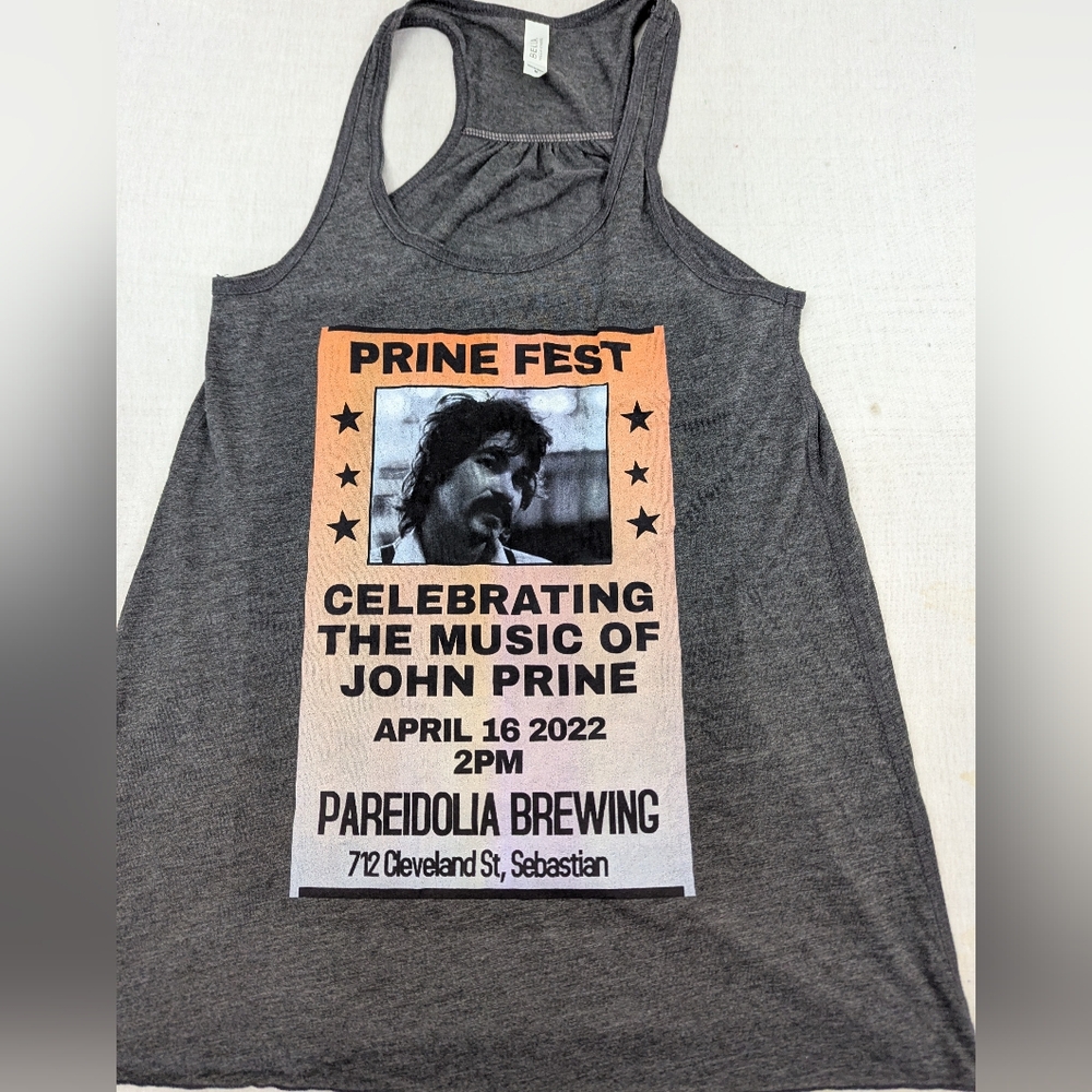 John Prine PRINEFEST Tank Top Celebrating The Music Of John Prine 4.26.22 Med.